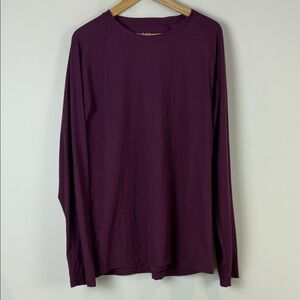 RHONE Deep Purple Long Sleeve Tee Size XL